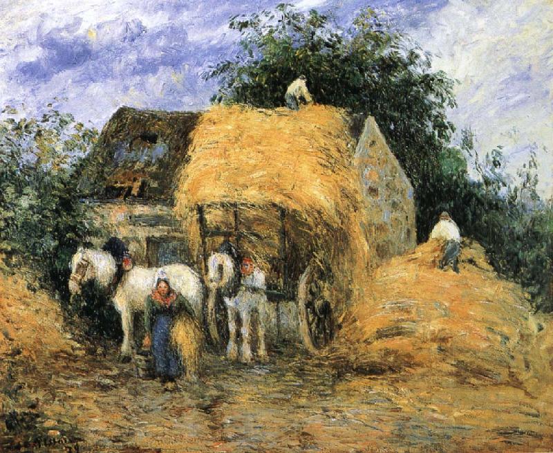 Camille Pissarro Yun-hay carriage Spain oil painting art